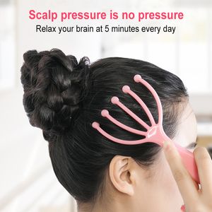 Head Massager Scalp Neck Comb Roller Five Finger 9 Claws Steel Ball Hand Held Relax Spa Hair Care For Hair Growth Stress Relief
