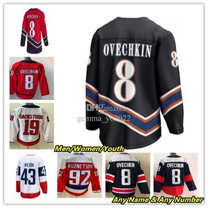 CUSTOM 2023 Washington Stadium Series Hockey Jerseys Alex Ovechkin Evgeny Kuznetsov Dylan Strome Conor Sheary Erik Gustafsson Lars Eller Gar