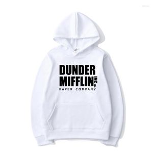 Hoodies للرجال 2023 برنامج تلفزيوني Dunder Mifflin Paper Gen Women Sports Dishal Woodshirt Fashion Pullover للجنسين هوديي هوديي