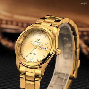 Relógios criativos da moda Criativa Mulheres Vestido Ladies Bracelet Gold Relógio feminino Full Steel Wristwatch Gift Relogio feminionWristwatches be Be Be