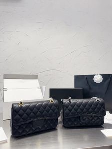 Bolsa de ombro de designer Bag Messenger Caviar Leather Material é o processo original de pele de ovelha dentro da caixa de presente de armazenamento conveniente do compartimento