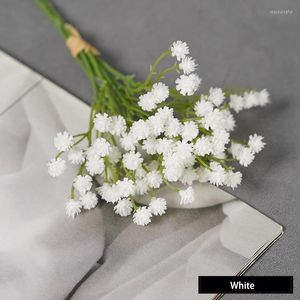 Fiori decorativi Bianco Viola Gypsophila Bouquet Baby Breath Artifcial per la composizione floreale della casa nuziale