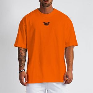 Men's T Shirts Oversized T-shirt Men Dropped Shoulder Fitness Half Sleeved Shirt Summer Mesh Quick Dry Loose Basketball Jersey Gym Clothing