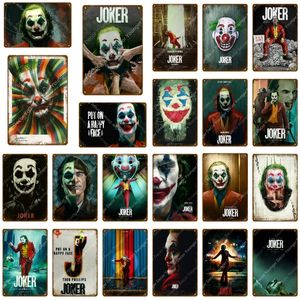 Retro Classic Movie Tin znak Joker Metal Plakat Załóż Happy Face Vintage Wall Sticker Bar Pub Cafe Home Cafe Personalizowany dekoracje Malowanie Tin Znaki Rozmiar 30x20 cm W02