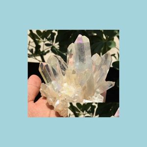 Arts And Crafts 200G Rare Beautif White Flame Aura Quartz Crystal Cluster Specimen T200117 Drop Delivery Home Garden Dhb4P