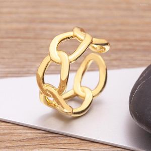 Wedding Rings AIBEF Fashion Simple Design Gold Geometric Adjustable Ring Women's Exquisite Party Vintage Jewelry Creative Punk Birthday