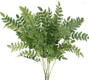 Decorative Flowers 2PCS 52CM Artificial Greenery Stems Fake Plants Spring Silk Locust Leaf Bouquet For Floral Arrangement Home Wedding