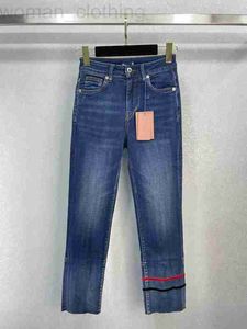 Tasarımcı Jeans 2023 Yeni Bahar Yaz Moda Tasarımcısı Skinny Pantolon Marka Aynı Stil Lüks Kadınlar P1ng