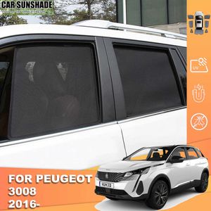 NOVO MAGNETIC CAR SUNSHADE SHIELD FRONTSHIEL FORD CORTANDA LATE TRASEIRA Janela do bebê Sun Sombro visor para Peugeot 3008 P84 2016-2023