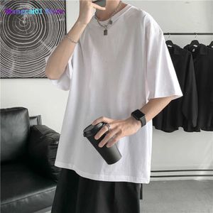 남자 티셔츠 100%면 티셔츠 남성 2022 여름 솔리드 T 셔츠 여자 기본 티셔츠 짧은 Seve Classic Tees fa 캐주얼 탑 0304H23