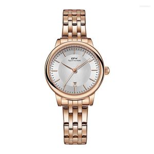 Armbandsur Ladies Business Watches Rose Gold Calander Women's Luxury Dress Elegant ArmeletWristwatches Will22