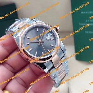 Высококачественные женские часы Asia 2813 Automatic Watch 278271 278241 31 мм серого циферблата Sapphire Glass 18k Rose Gold Staine Steel Steel Fashion Watch 116200 Начатые часы.
