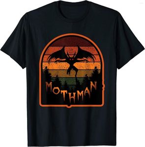 T-shirt da uomo Cryptid Vintage Orange Mothman Folklore O-Collo Camicia di cotone Uomo Casual T-shirt manica corta Top Streetwear