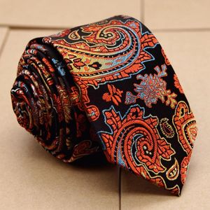 Papillon Set di cravatte skinny da uomo Paisley Multicolor Rosso Arancione Viola Nero Bianco Cravatte slim in seta bordeaux Fazzoletto da taschinoFiocco