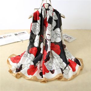 New camellia warm scarf double - use spring and autumn shawl fashion joker show temperament decorative long towel2049