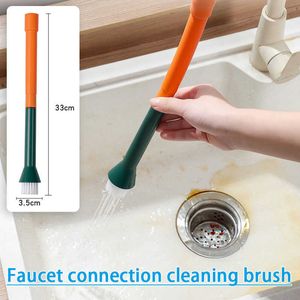 Kitchen Faucets Universal Faucet Extension Tube with Brush 360 Degrees Sprayer Extension Hose Flexible Kitchen Cleaning Tools H88F J230303
