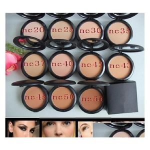 Fundação Face Powder Makeup Plus Pressed Matte Natural Make Up Facial fácil de usar 15g NC e NW Drop Drop Health Beauty Dhi27