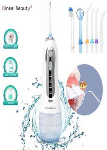 Toothbrush Portable Oral Irrigator Water Dental Flosser 3 Modes Cordless USB Charger Jet Floss Tooth Pick 6 Tip 300ml 2205183594985