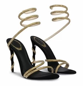 2023 Праздничные летние Renes Margot Jewel Sandals обувь для женщин Caovillas Sexy Stiletto-Heels Bridal Party Lady Purss Eu35-43.original Box
