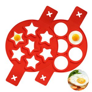 New Nonstick Pancake Molds Silicone Egg Planted Molds Reusable Pancake Rings with Egg Kitchen