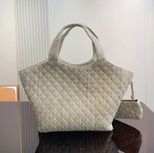 Bolsa de compras Totes hobos acolchoado de grande capacidade ombro crossbody women ttete jantar bolsas de linho mamãe mamãe bolsas de bolsas de moda