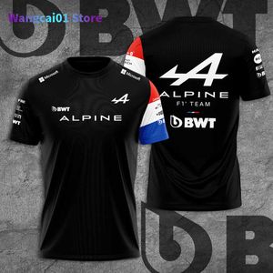 Wangcai01 Erkek Tişörtleri Erkekler Kısa Seve T-Shirts F1 Alpine Üstler İspanya Açık Hava Spor Gündelik Formül 1 Büyük Boy Büyük Boy Yaz 2022. 0306H23