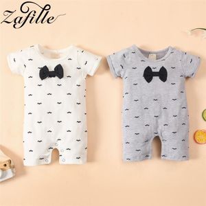 Jumpsuits Male Born Summer Clothes for Baby Boy Rompers Beard Printed Gentleman Bodysuit Borns Overalls