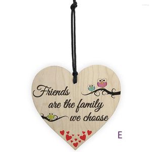 Christmas Decorations C Gift Wooden Hanging Pendant Heart Plaque Decor Festival For Home Deco Love Sign Wine Tags Decors FD20