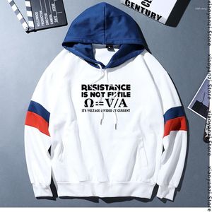 Mäns hoodies resistens är inte meningslöst elektriker Science Pullovers Gift Birthday Men Sweatshirts kläder plus storlek ankomst 5ffq