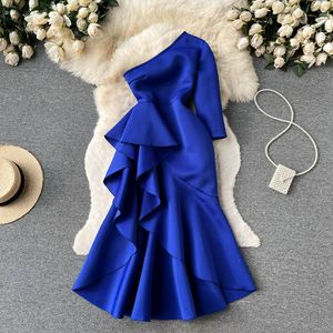 New Summer Casual Dresses A Line V Neck Floral Print Lady Full Dress Casual Single Breasted Chiffon Pullover Women Dresses 2023