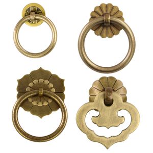 Kinesiska antika lådor möbler dörrhandtag klassisk garderob skåpsko knoppskåpskåpkotte vintage pull ring hårdvara del