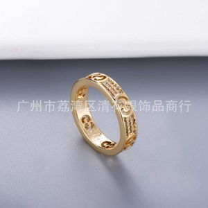 60% OFF 2023 New Luxury High Quality Fashion Jewelry for same style Double new 18K full diamond trend couples straight ring