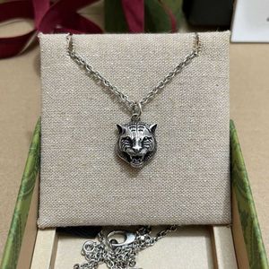 60% OFF 2023 New Luxury High Quality Fashion Jewelry for Necklace double head Chinese Zodiac tiger year limited dark coated lobster clasp