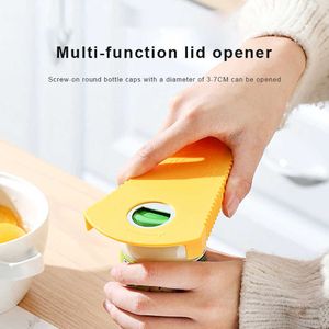 Jar Openers 5 In 1 Multi Function Can Opener Bottle Opener Kit With Silicone Handle Easy To Use For Children Elderly Gadgets