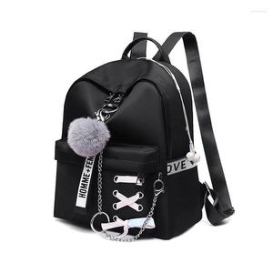 Bolsas escolares khamezoa 2023 bolsas de moda personalidade oxford pano ombro macio mochila japonesa girl preto rosa bolsa