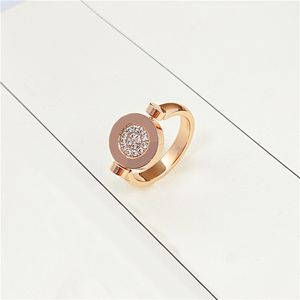 Diamondring Titanium Silna Miłość Pierścień Mężczyźni i kobiety Rose Gold Biżuteria dla miłośników Pierścień Pierścienie Prezent Prezent Prezenta