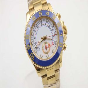 Relógio masculino Sapphire 44mm White Dial Quality Top 18K Gold 116688 Movimento automático 316 Aço inoxidável Banda de vigia 288T masculina