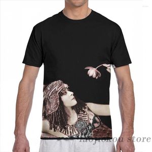 Herren T-Shirts Theda Bara Cleopatra mit Blume Männer T-Shirt Frauen All Over Print Mode Mädchen Shirt Jungen Tops T-Shirts Kurzarm T-Shirts
