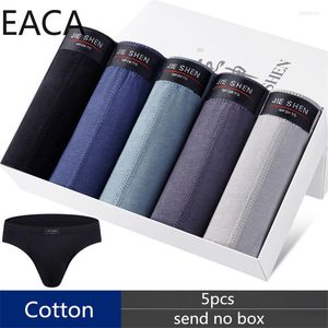 Mutande 5 Pz/lotto Biancheria Intima da Uomo Traspirante Slip Uomo Cotone Mens Tuta Maschile Mutandine Solide Comode