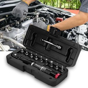 Hand Tools 11PCS 2-24Nm 1/4 Inch Preset Torque Wrench Bits Mini Portable Adjustable Window Value Display Quick Release