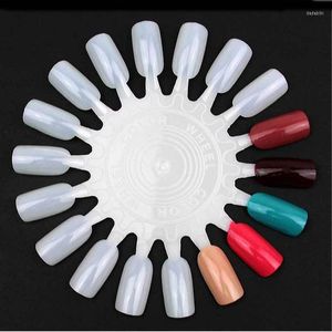 False Nails 5 Sets Nail Art Tips Display Practice Sticks Fan Shaped Polish Swatches Color Sample Tools