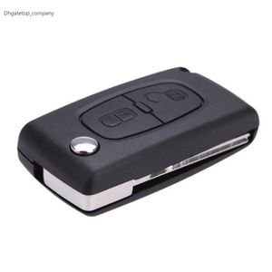 Foldable Accessories Car New 2 Button Blade Key Fob Case Cover Remote Control Replacement Flip for Peugeot 207 307 308 407