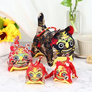 Decorazioni natalizie Anno cinese Tigre Mascotte Bambola Peluche Simpatico giocattolo Ciondolo popolare Zodiaco RegaloNatale
