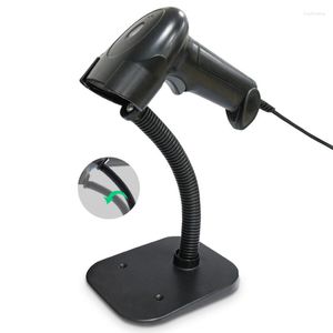 Fabricante handheld qr 2d barcode scanner com stand wired CMOS Bar Code Reader for System Sensing Store Supermarket