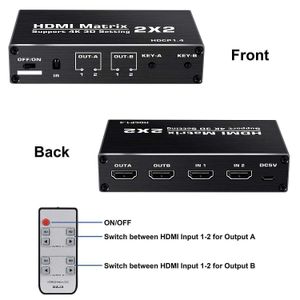 4K matryca HDMI dwie w Out 2x2 4K60Hz YUV4; 2; 0