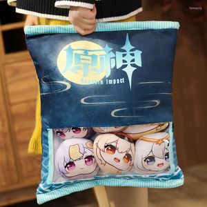 Game Pillow Genshin Impact S z 8 małymi zabawkami 50x36cm dekoracyjna pluszowa lalka anime Cosplay Costplay Props Cusions