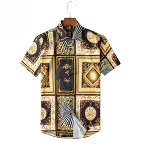 23SS Luksusowe projektanci koszule męski tygrys litera V jedwabna koszula do kręgli swobodne koszule Mężczyźni Slim Fit Sukienka z krótkim rękawem M-4xl
