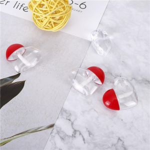 Storage Bottles 50/100/200pcs 5ml Empty Transparent Lip Gloss Tubes Plastic Tube Heart Shape Lipstick Mini Sample Cosmetic Container