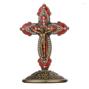Naszyjniki wiszące ortodoksyjne ikony rhinestone krucyfiksion krzyż Chrystus Jezus Odłączalny stół bazowy ornament samochodowy dekoracja dekoracja wielkanocna darowizny