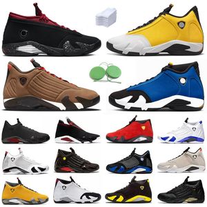 Jumpman 14 14S Sapatos de basquete masculino Laney Ginder Winterized Fortune Gym Gold Gold Red Lipstick Thunder Black Toe Reverso Hyper Royal Candy Cen